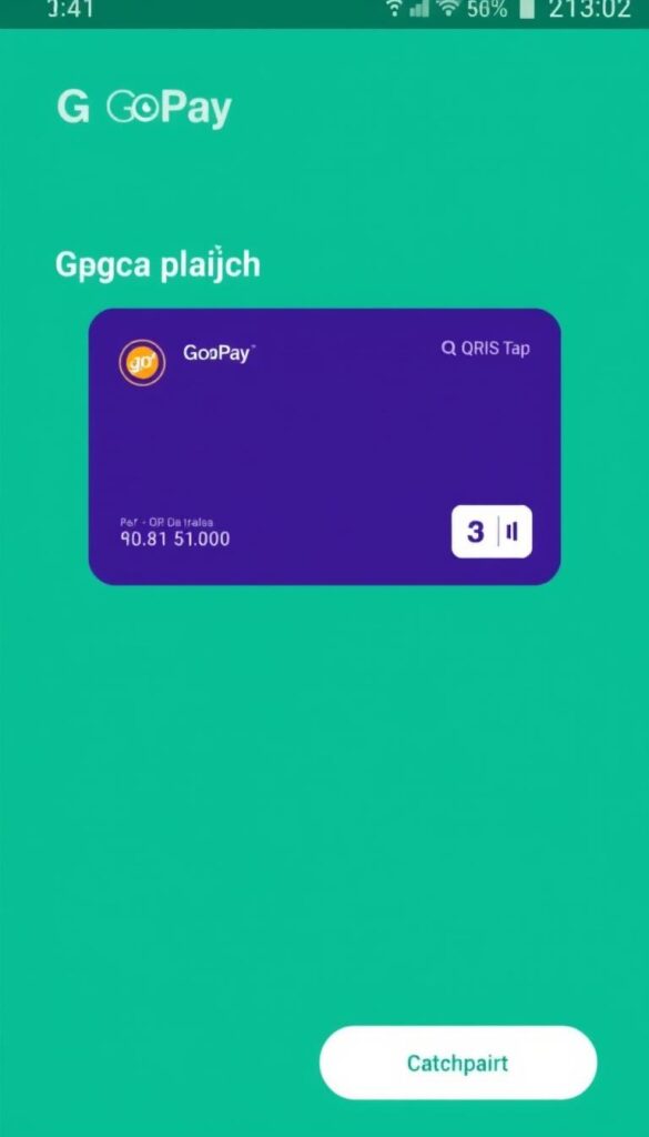Tampilan antarmuka QRIS Tap pada aplikasi GoPay Tampilan antarmuka QRIS Tap pada aplikasi GoPay